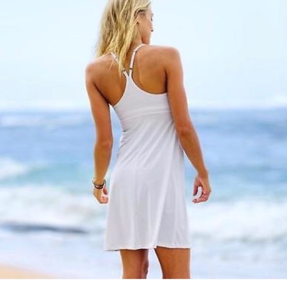 ATHLETA Shorebreak Swim Dress UPF 50 Fuchsia Purple Racerback Built-in Bra XS - Picture 7 of 12